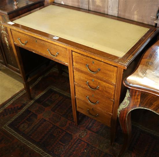 Edwardian inlaid mahogany desk